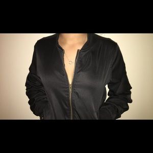 Black bomber jacket
